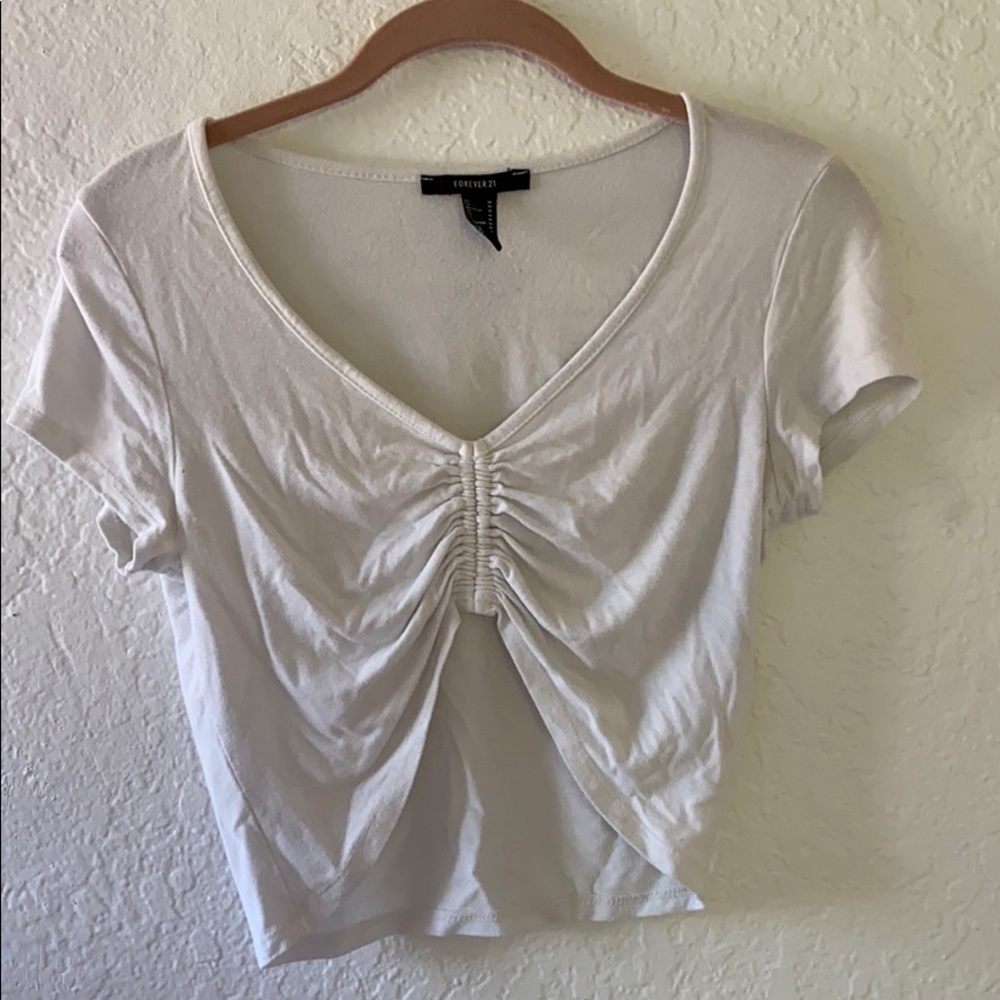 White crop top